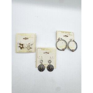 Ear Sense Hypo-allergenic Earrings 3 Pairs Gold Silver Nickel Free New Boho